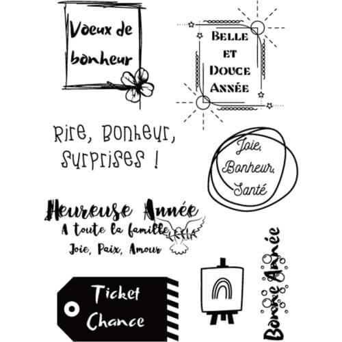 French Clear Stamp for Scrapbooking Transparent Silicone Rubber DIY Photo Album Decor 1816