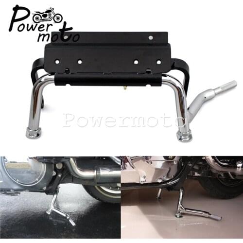 Chrome Center Stand 91573-09A For Harley Touring 2009-2019 Adjustable Rear Wheel Lift Support Center Holder Road King Glide FLH