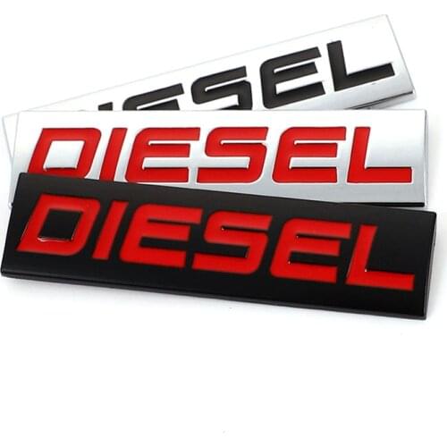 3D Metal Car Sticker Diesel Logo Emblem Badge Decals for BMW Audi Honda Ford Seat Opel Chevrolet Nissin Peugeot Mazda Renault