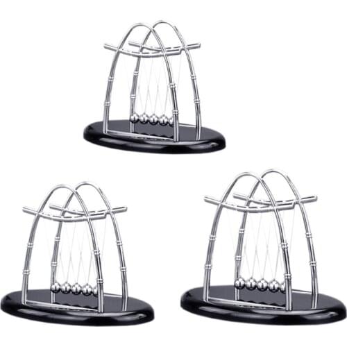 3Size Option Metal Newton’s Cradle Ball Fidget Desktop Decor Anti-anxiety Toy M3GE