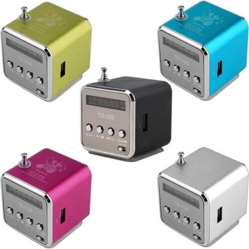 Mini Digital Portable Radio Fm Mini Radio Internet Fm Radio speaker USB SD Card Player For Mobile Phone Pc Music Player Radv26