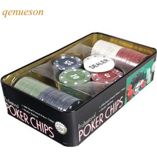 New Hot High quality Casino chips Texas Poker chips 100 chips game tokens plastic poker chips 1 / 5 / 10 / 25 four par qenueson