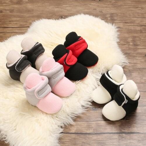 2020 Newborn Baby Socks Shoes Boy Girl Star Toddler First Walkers Booties Cotton Comfort Soft Anti-slip Warm Infant Crib Shoes