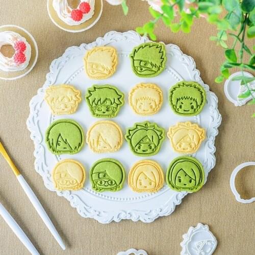Naruto Cake Cookie Plastic Baking Mould Cookie Cutter Set Cartoon Biscuit Baking Tools Decoration Tool Birthday Gift