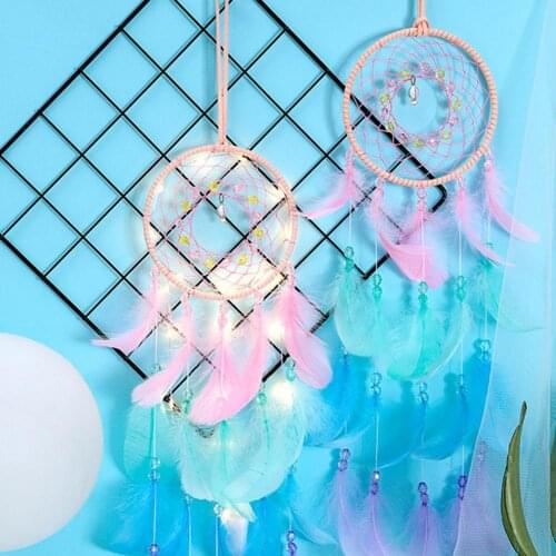 Growing Dream Catcher Handmade Feather Wall Hanging Dreamcatcher Wind Chimes Art Ornaments Room Home Decoration