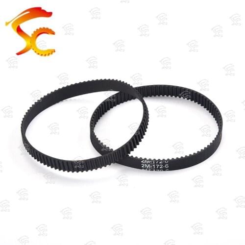 2pcs GT2 timing belt Perimeter 172 width 30mm Teeth 86 loop 2GT synchronous belt GT2-172-30