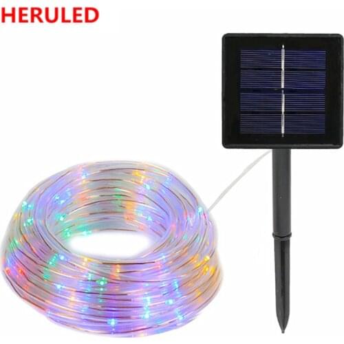 LED Garden Yard Solar Lamp String Lights 7m 12m 22m 32m Fairy Holiday Christmas Party Garland Hose Solar Lamp Light