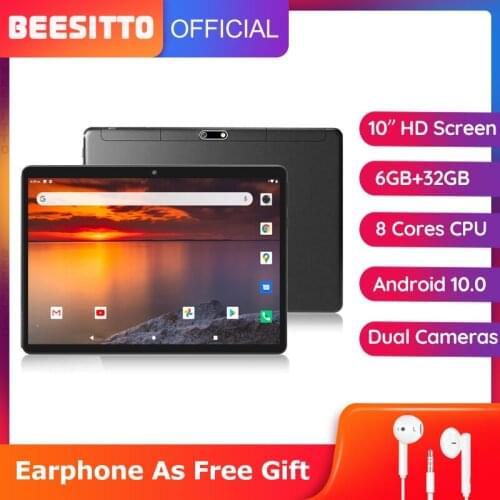 Ultra Slim 10 inch Tablet PC Octa Core 6GB RAM 32GB ROM 2.5D Tempered Glass 5.0MP Camera Android 10.0 Tablet 10.1 WiFi GPS