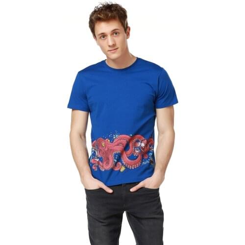 Bright Blue Slim Fit Designer Standard Size Man Fashion Short Sleeve Crew Neck T Shirt Men Summer High Quality Tshirt top Tees