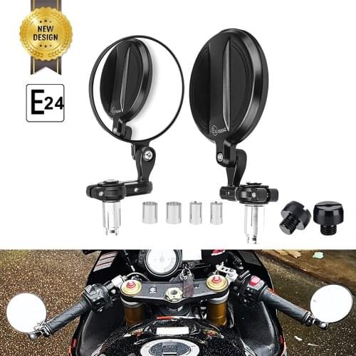 Motorcycle Handlebar End Mirror With E-mark For KAWASAKI NINJA 400 Z650 Z750 Z800 Z900 GSX-R1000 GSX-R600 GSX-R750 SV650 er6n