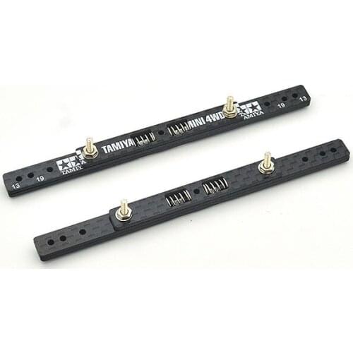 2Sets 15495/15497 Carbon Fiber Double Spring Faucet Pteris Reinforcing Plate Stay Strip for Tamiya Mini 4WD DIY Acc