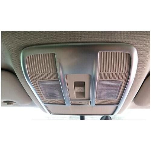 For Mazda 6 Atenza 2013-2015 ABS Chrome Front + Rear Reading Light Lamp Cover Matt Interior Mouldings Trim 2pcs