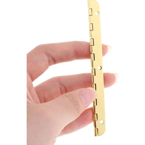 2PC/Lot Long Gold Metal Hinges For Furniture Cabinet Wooden Gift Box Antique Decorative Hinges Furniture Fittings Hardware