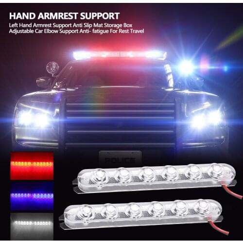2Pcs Strobe Police Light 6 LED Car Truck Motorcycle Flashing Emergency Warning Rear Tail Brake Stop Led Lights Lamp