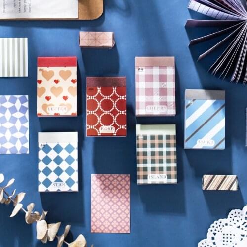 50pcs Retro Basic pattern Book Decorative Stickers Scrapbooking Stick Label Diary Album stationery painting Sticker Accessories