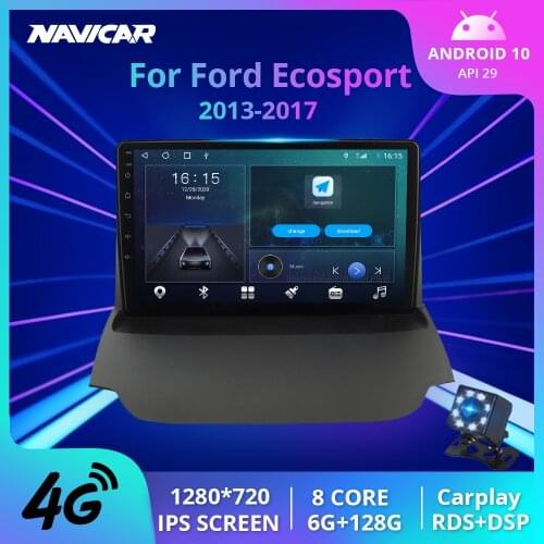 2din Android 10.0 Car Radio For Ford Ecosport 2013 2014 2015 2016-2017 Car Multimedia Player Auto Radio 2 Din Stereo Receiver