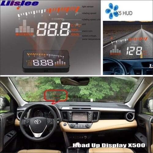 Car HUD Head Up Display For Toyota RAV4 2017 2018 2019 2020 AUTO HUD Refkecting Windshield Safe Driving Virsual Screen Projector