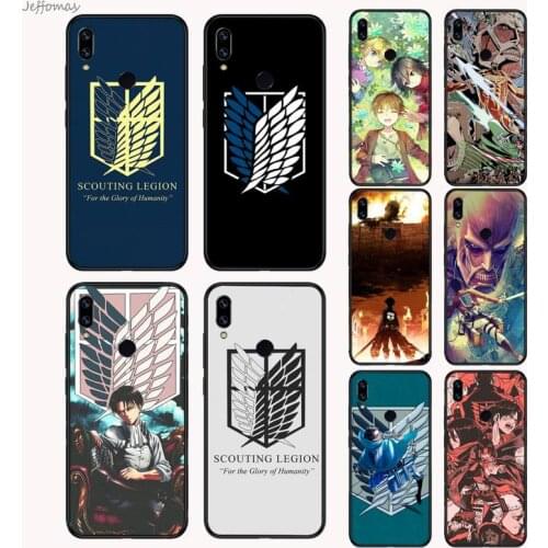 Hot attack on titan Japan anime Manga Phone Case funda For Xiaomi Redmi Note 4 4x 5 6 7 8 pro S2 PLUS 6A PRO