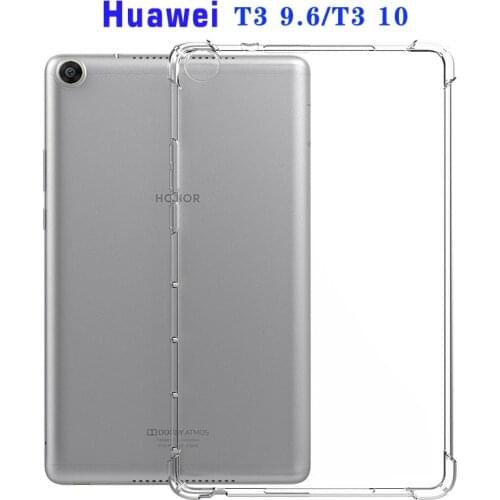 Drop Resistant Cover For Huawei MediaPad T3 9.6 Slim Transparent case For Honor Play Pad 2 9.6 10 AGS-W09 L09 L03 TPU Back Case