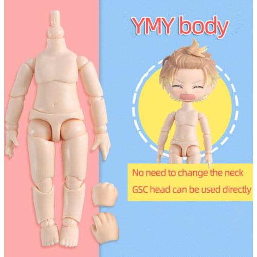 Obitsu 11CM Doll toys YMY body suitable for GSC head ob11 BJD doll body spherical joint doll toy hand set