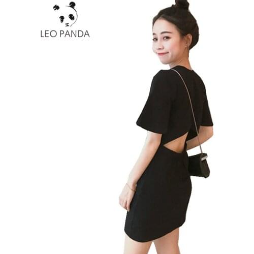 Черные летние платья LEOPANDA China At AliExpress