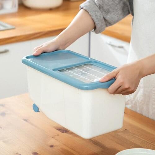 50%HOT10kg Rice Storage Box Grain Cereal Dispenser Home KitchenS1 Food Organizer Bucket