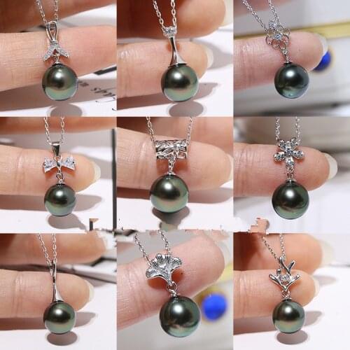 HOT NEW Genuine Real 925 Sterling Silver Pendant Mountings Findings Jewelry Parts Fittings Mountings for Pearls Beads Stones
