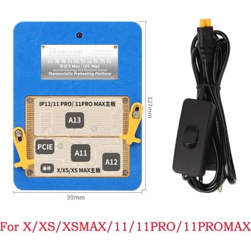 Mechanic ix5 Max for IPHONE X XS XSMAX 11 PRO MAX Motherboard layering Chip CPU Remove the preheating thermostatic table