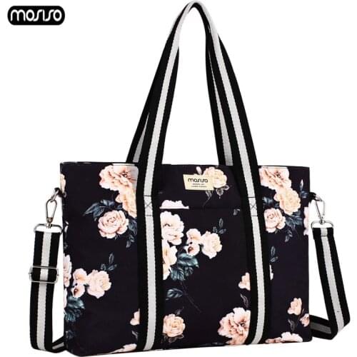 MOSISO Women Laptop Bag 13.3 14 15 15.6 17.3 inch Notebook Bags for MacBook Pro 15 Canvas Large Totes Bag Computer Shoulder Bag