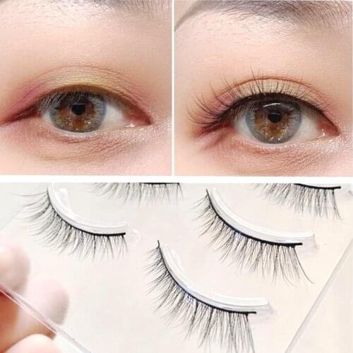 NEW 3 Pairs 3D Handmade Fake Eyelashes Natural Long Thick Daily Makeup Thick Cross Eyelashes Eye Lashes