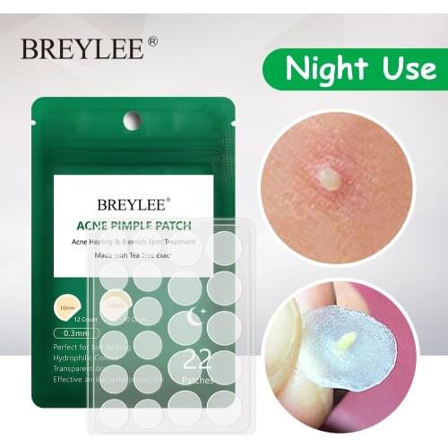 BREYLEE Pimple Patch Stickers Pimple Acne Remover Tool Blemish Spot Acne Treatment Mask Facial Skin Care Waterproof Night Use