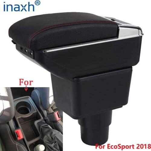 For FORD EcoSport Armrest For FORD EcoSport Car Armrest box 2018-2021 Interior Retrofit parts Center Storage box USB