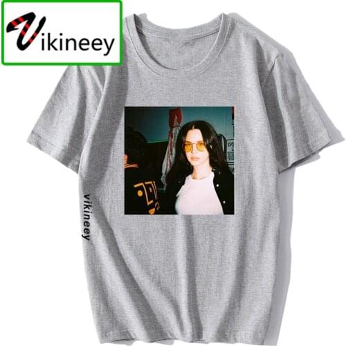 Lana Del Rey Letter Print Casual Funny Shirt for Men White Top High Quality O-Neck Men Summer Oversized Vintage T Shirt