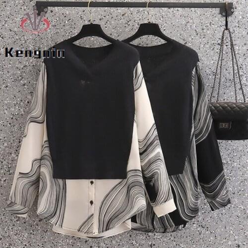 2020 Plus Size 4XL Women Vintage Dress Belt Long Sleeve Ladies Blouse Plaid V-Neck Female Shirts Midi-Long Brand Loose Tops