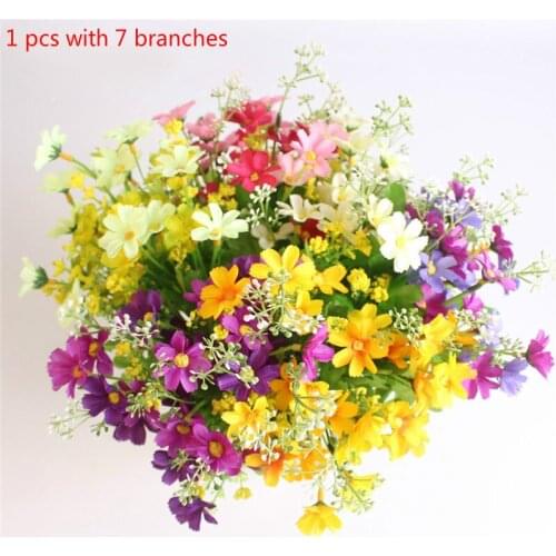 1 bunch of 28 artificial flower bouquets home office decoration silk daisy artificial decoration indoor and outdoor