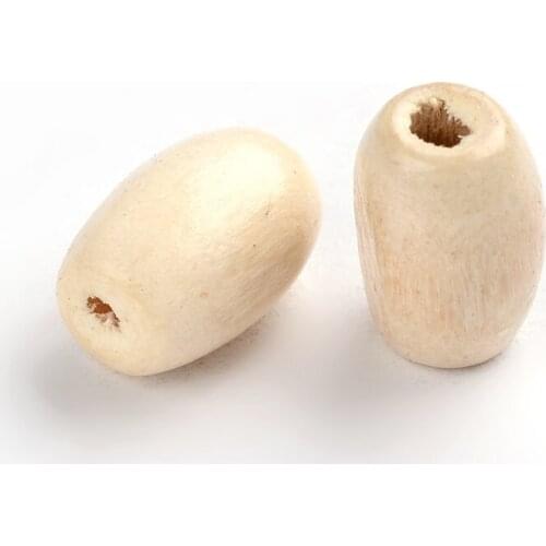 100pcs Oval Wood Beads Dyed Drilled Wooden Beads Lead Free Balls Nice for Children Gift Making DIY Bracelet Jewelry 3mm Hole