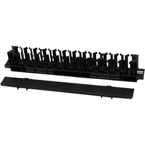 1U 12-Speed Server Cable Management Rack, 19Inch Network Rack Trunking Duct Panel, Network Cable Organizer