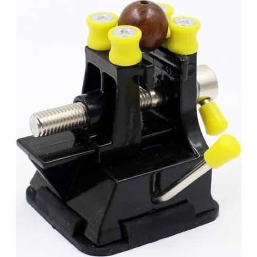 2 in 1 Alloy Table Bench Suction Cup Machine Tools Bench Walnut Clamp Engraving Grinding Polishing Vise Clamp Table
