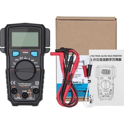 ADM66 True RMS Tester Digital Multimeter Profesional DC/AC Voltage Current Temperature Capacitance Diode Resistance Tester
