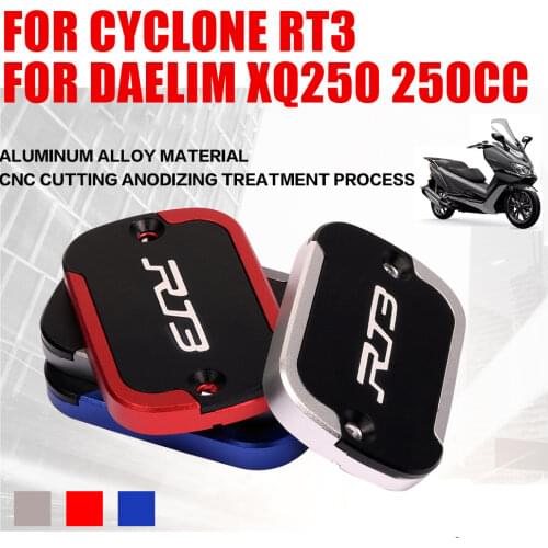 FOR CYCLONE RT3 DAELIM XQ 250 250CC CNC AluminumBrake Fluid Reservoir Cap Motorcycle brake fluid tank cover brake pump cover