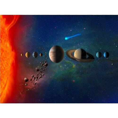 5D DIY Diamond Painting Space Planet Landscape Cross Stitch Kit Mosaic Embroidery Full Square Drill Home Decoration Gift