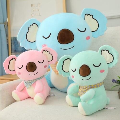 Large Soft Koalas Bear Plush Toys Adventure Koala Doll Kawaii Simulation Blue Pink Koalas Birthday Christmas Gift For Kids Baby
