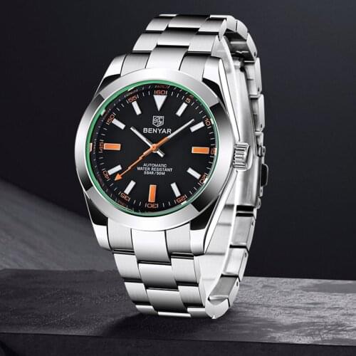 2021 Mens Watch BENYAN Automatic Top Brand Luxury Watch Mechanical Watch Mens Business Sports Waterproof Luminous мужские часы