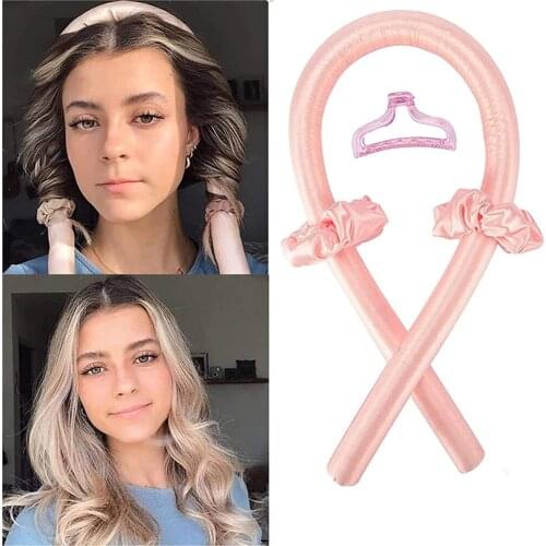 Heatless Curling Rod Headband No Heat Curls Ribbon Hair Rollers Sleeping Soft Headband Hair Curlers DIY Hair Styling Tools