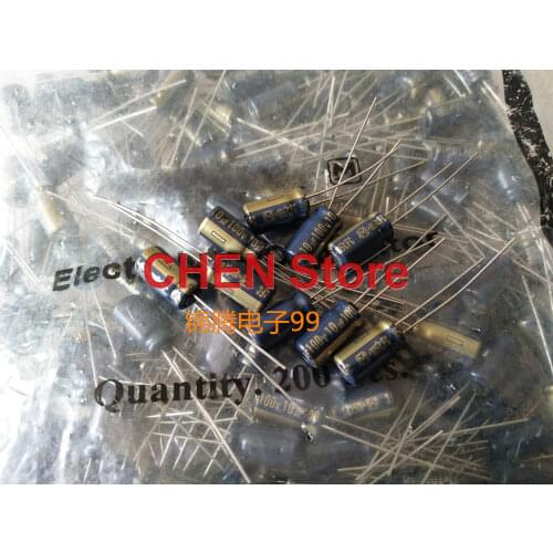 20PCS matsushita capacitor FC 100V10UF 5X11MM ultra low internal resistance Electrolytic Capacitor ce fc 10uf 100v Gold (M)