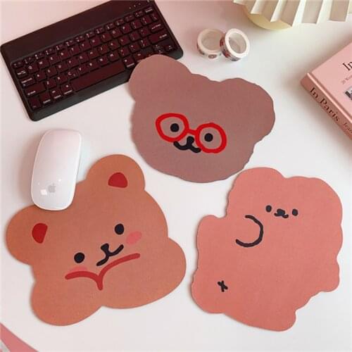 Cute Bear Animal Mouse Pad Office Home Decoration Cup Mat Antislip Girls Boys Room Lovely KawaiiDesk Big Mat Pads Waterproof
