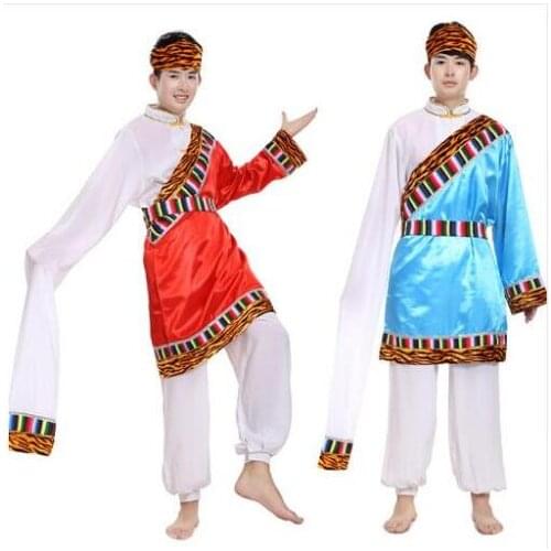 Fashion Tibetan ethnic minority costumes dance costumes mens special Chinese folk dance stage performance Ethnic clothing
