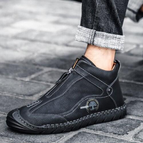 Men Snow Boots Winter Warm Outdoor Walking Ankle Boots Winter Male Comfortable Warm Casual Winter Shoes Men Boots big size 48