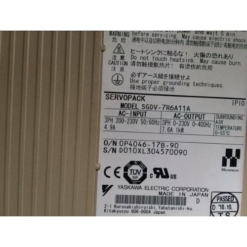 New in box original yaskawa ac servo drive SGDV-7R6A11A
