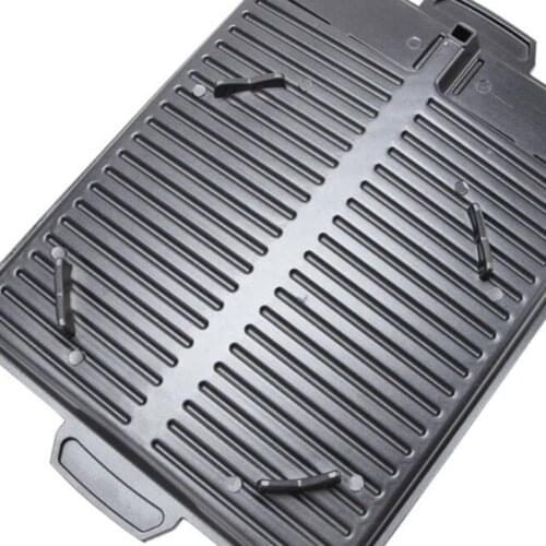 Portable BBQ Grill Pan Thicken Handle Korean Indoor Outdoor Picnic Accs